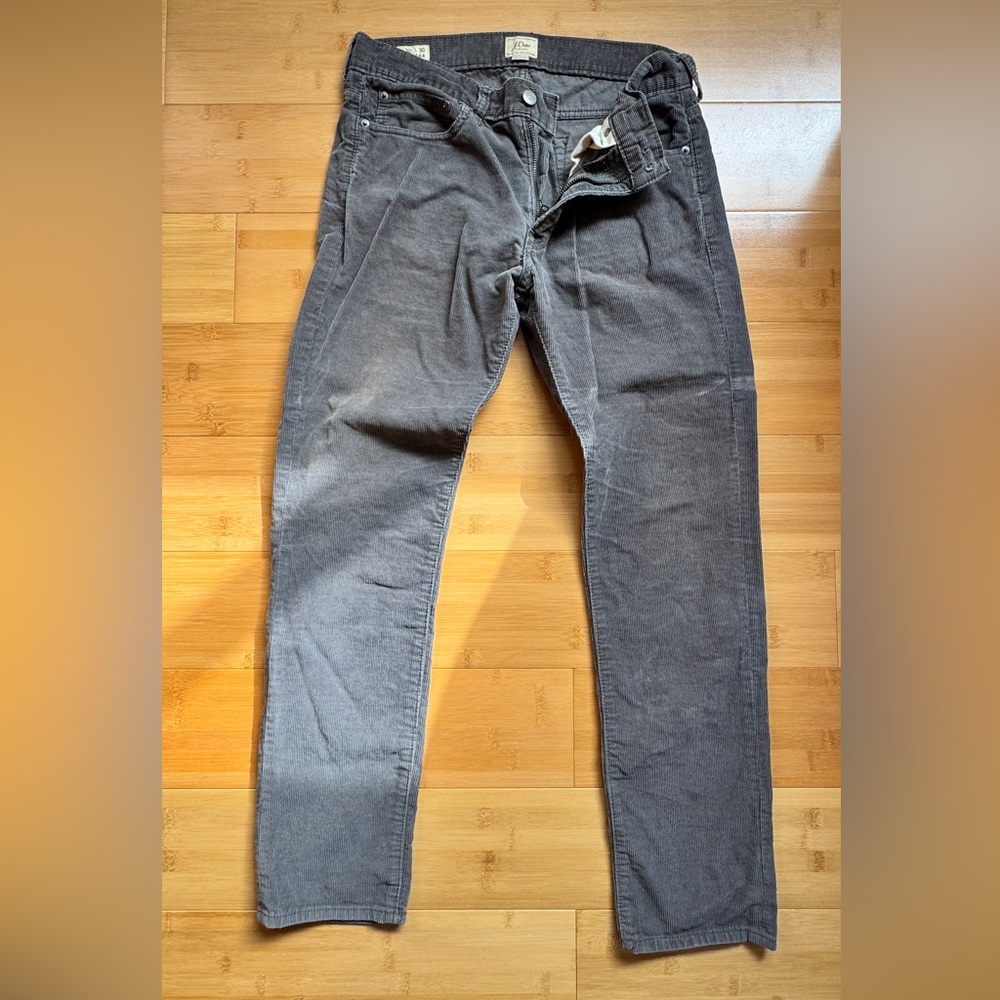J. Crew Men's Charcoal Straight corduroys